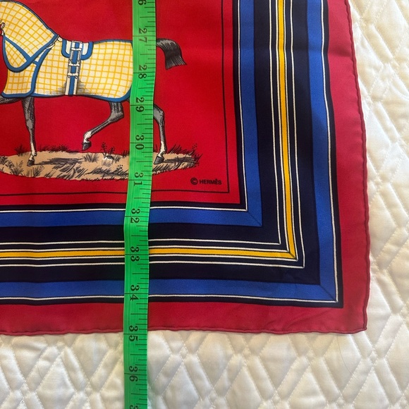 HERMES Silk Scarf Equestrian Design - 35” x 35” - Picture 13 of 16